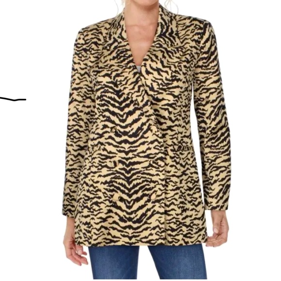 NWOT GOOD AMERICAN Blazer Animal Print size 1